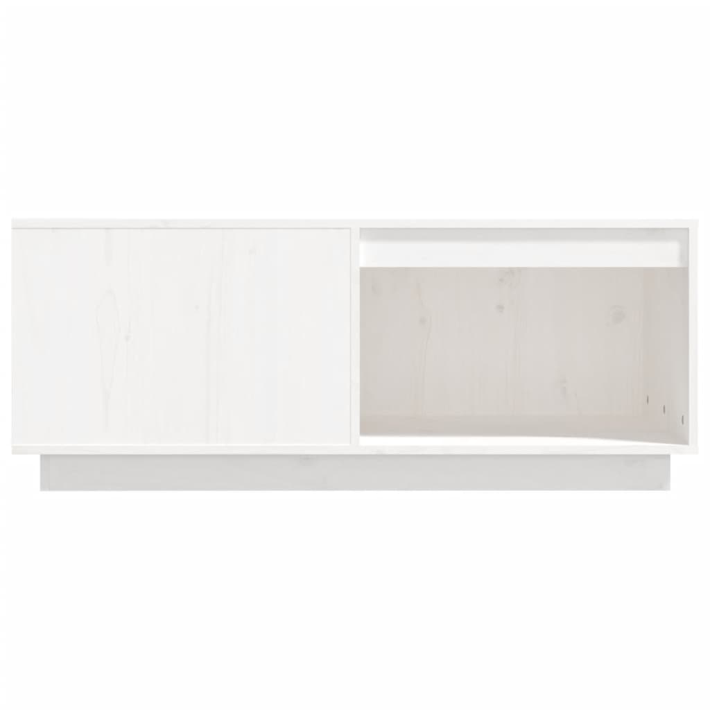 Tavolino da Salotto Bianco100x101x40,5cm Legno Massello di Pino - homemem39