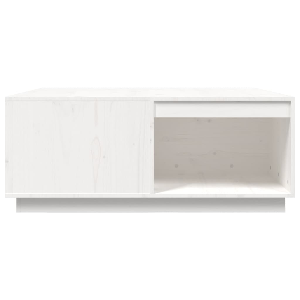 Tavolino da Salotto Bianco100x101x40,5cm Legno Massello di Pino - homemem39