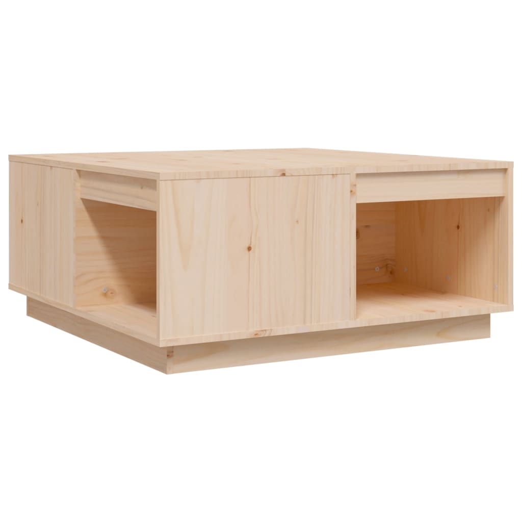 Tavolino da Salotto 80x81x36,5 cm in Legno Massello di Pino - homemem39