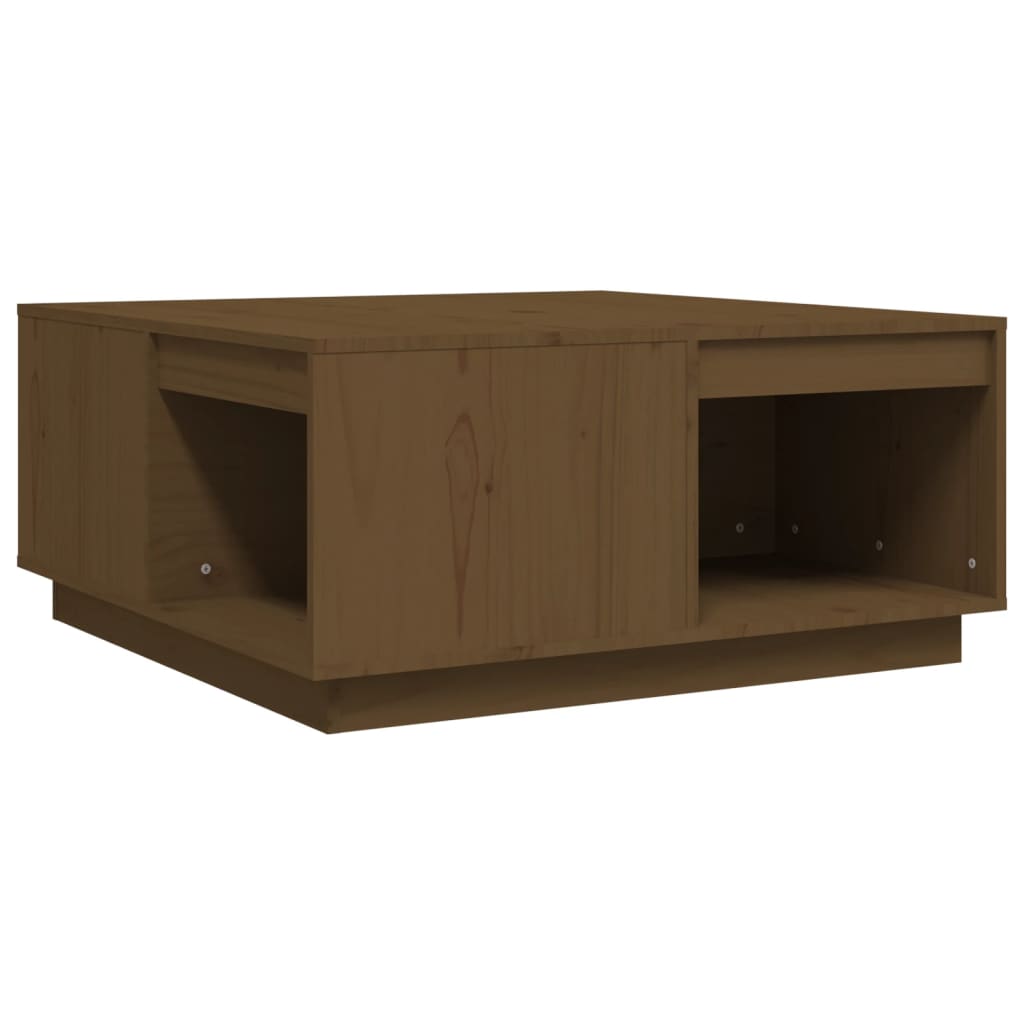 Tavolino da Salotto Miele 80x81x36,5 cm Legno Massello di Pino - homemem39