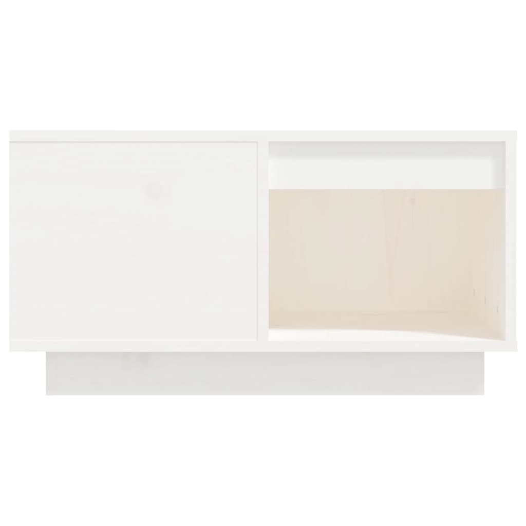 Tavolino da Salotto Bianco 60x61x32,5 cm Legno Massello di Pino - homemem39