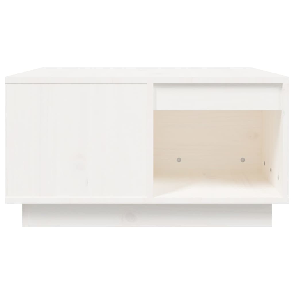 Tavolino da Salotto Bianco 60x61x32,5 cm Legno Massello di Pino - homemem39