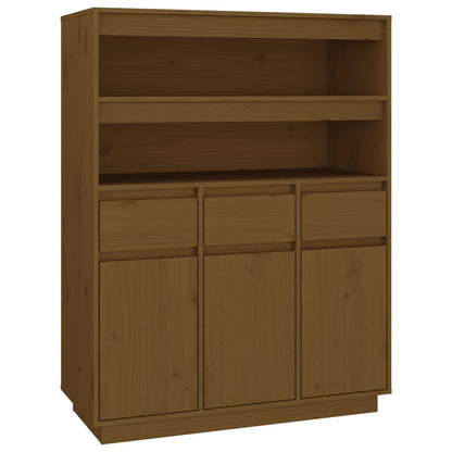 Credenza Miele 89x40x116,5 cm in Legno Massello di Pino - homemem39