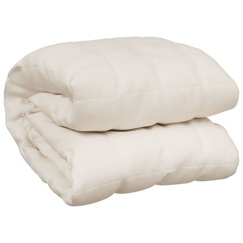 Coperta Ponderata Crema Chiaro 138x200 cm 6 kg Tessuto - homemem39