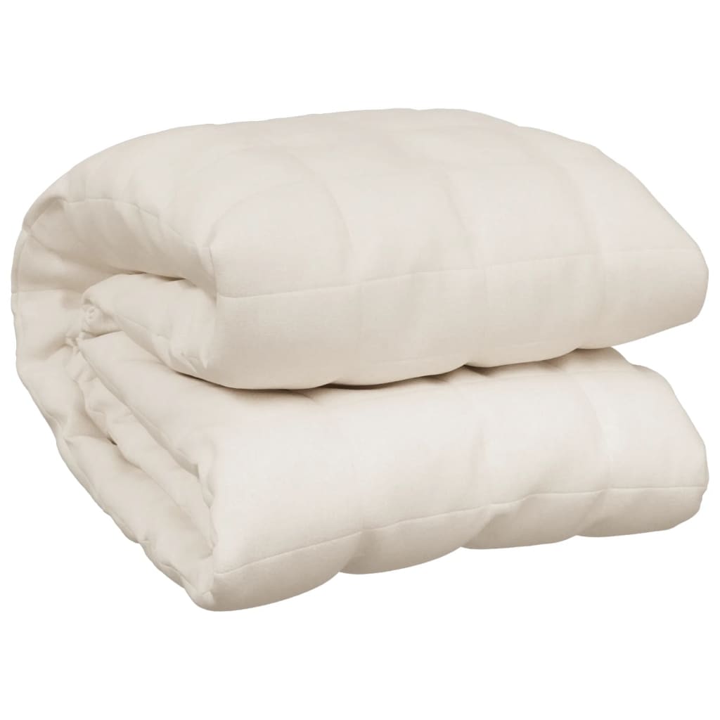 Coperta Ponderata Crema Chiaro 200x225 cm 9 kg Tessuto - homemem39