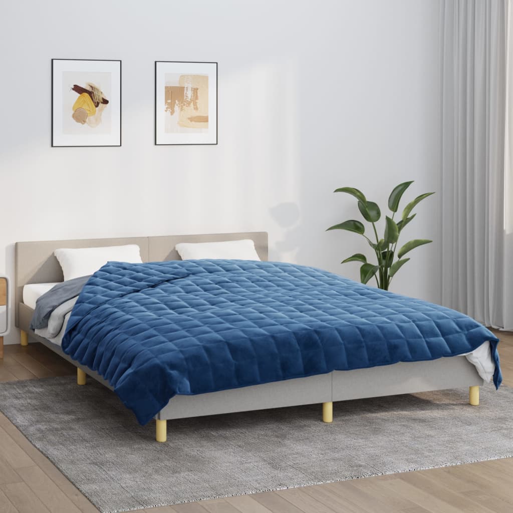 Coperta Ponderata Blu 100x200 cm 9 kg Tessuto - homemem39