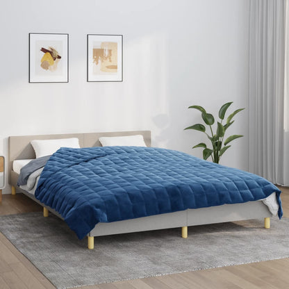 Coperta Ponderata Blu 200x225 cm 9 kg Tessuto - homemem39