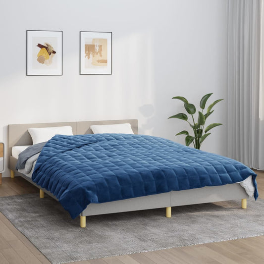 Coperta Ponderata Blu 220x235 cm 15 kg Tessuto - homemem39