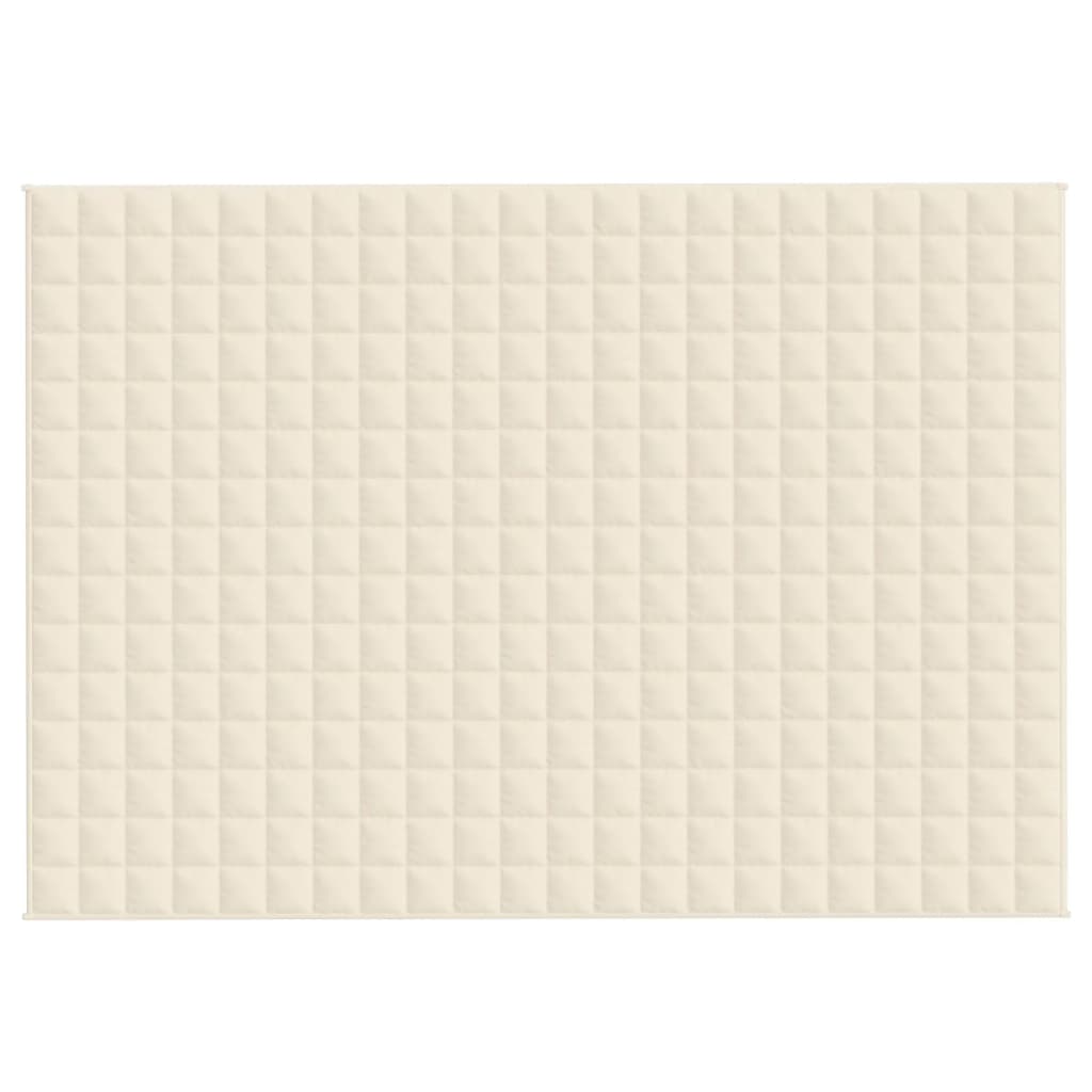 Coperta Ponderata Crema Chiaro 155x220 cm 7 kg Tessuto - homemem39