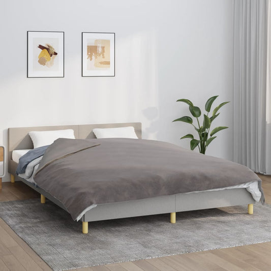 Coperta Ponderata con Copertura Grigio 200x225 cm 13 kg Tessuto - homemem39