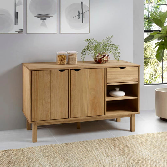 Credenza OTTA 114x43x73,5 cm in Legno Massello di Pino - homemem39