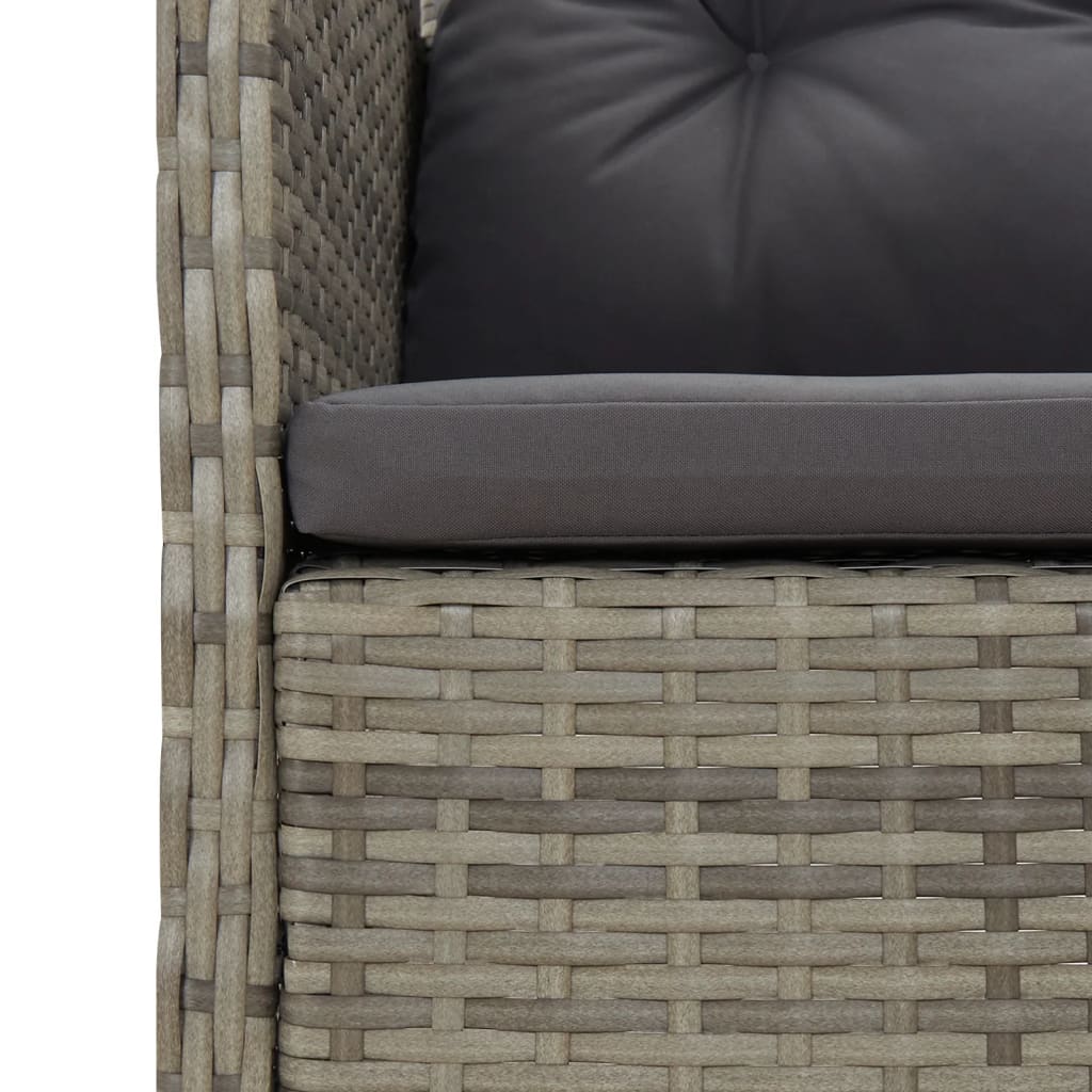 Set di Divani da Giardino 2 pz con Cuscini in Polyrattan Grigio - homemem39