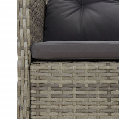 Set Divani da Giardino 5 pz con Cuscini in Polyrattan Grigio - homemem39