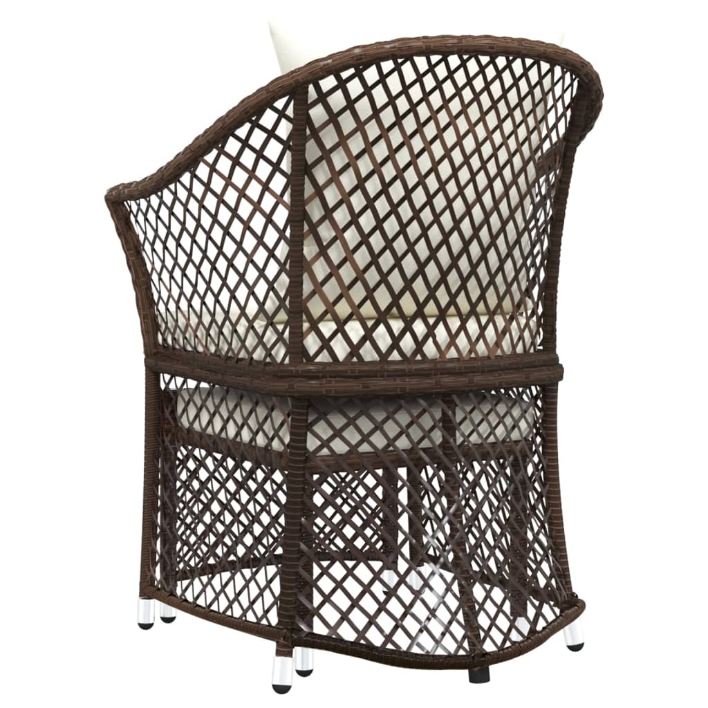 Set Divani da Giardino 2 pz con Cuscini in Polyrattan Marrone - homemem39