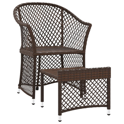 Set Divani da Giardino 2 pz con Cuscini in Polyrattan Marrone - homemem39