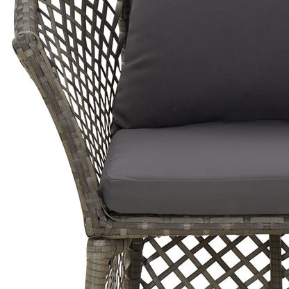 Set di Divani da Giardino 2 pz con Cuscini in Polyrattan Grigio - homemem39