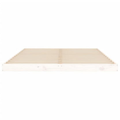 Giroletto Bianco 135x190 cm Legno Massello di Pino 4FT6 Double - homemem39