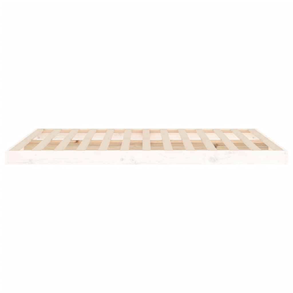 Giroletto Bianco 135x190 cm Legno Massello di Pino 4FT6 Double - homemem39