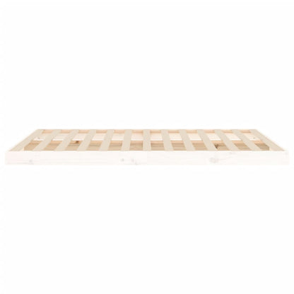 Giroletto Bianco 135x190 cm Legno Massello di Pino 4FT6 Double - homemem39