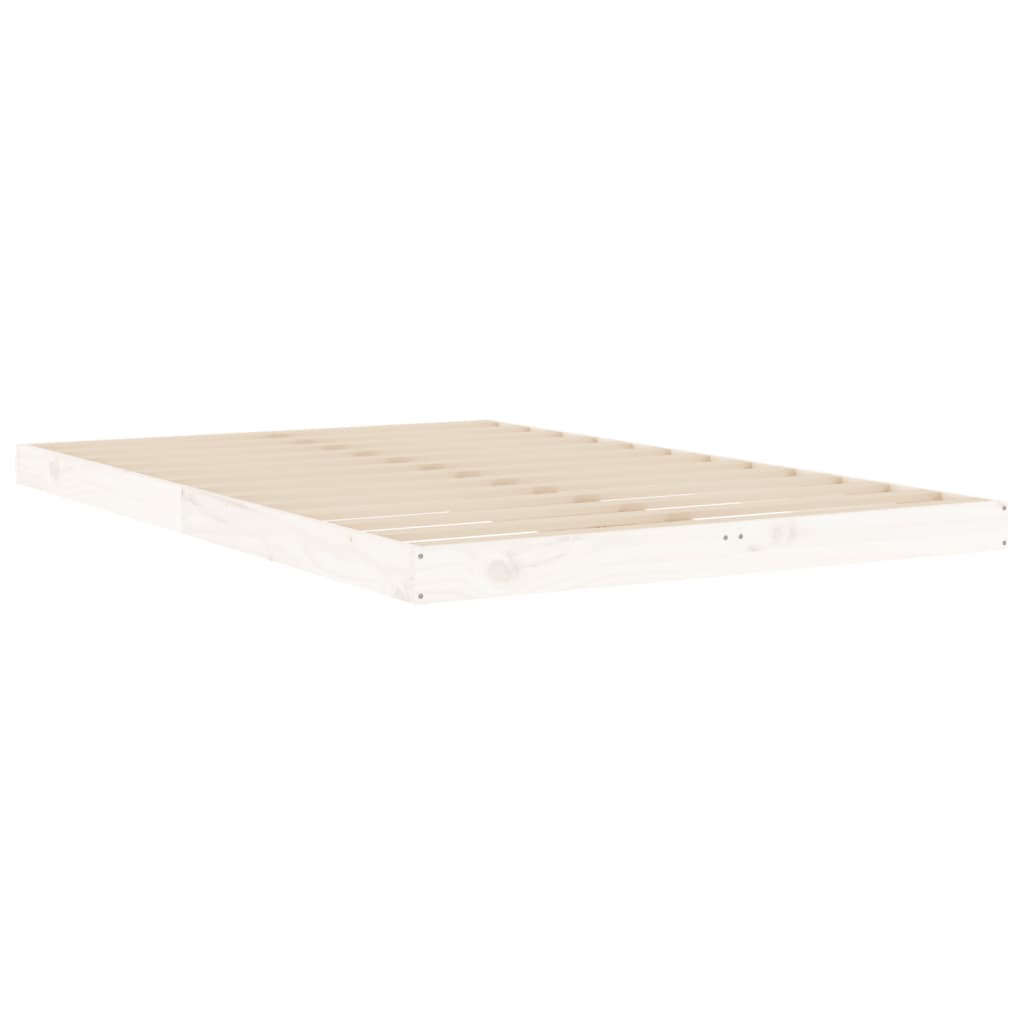 Giroletto Bianco 120x190cm Legno Massello Pino 4FT Small Double - homemem39