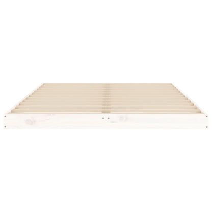 Giroletto Bianco 120x190cm Legno Massello Pino 4FT Small Double - homemem39