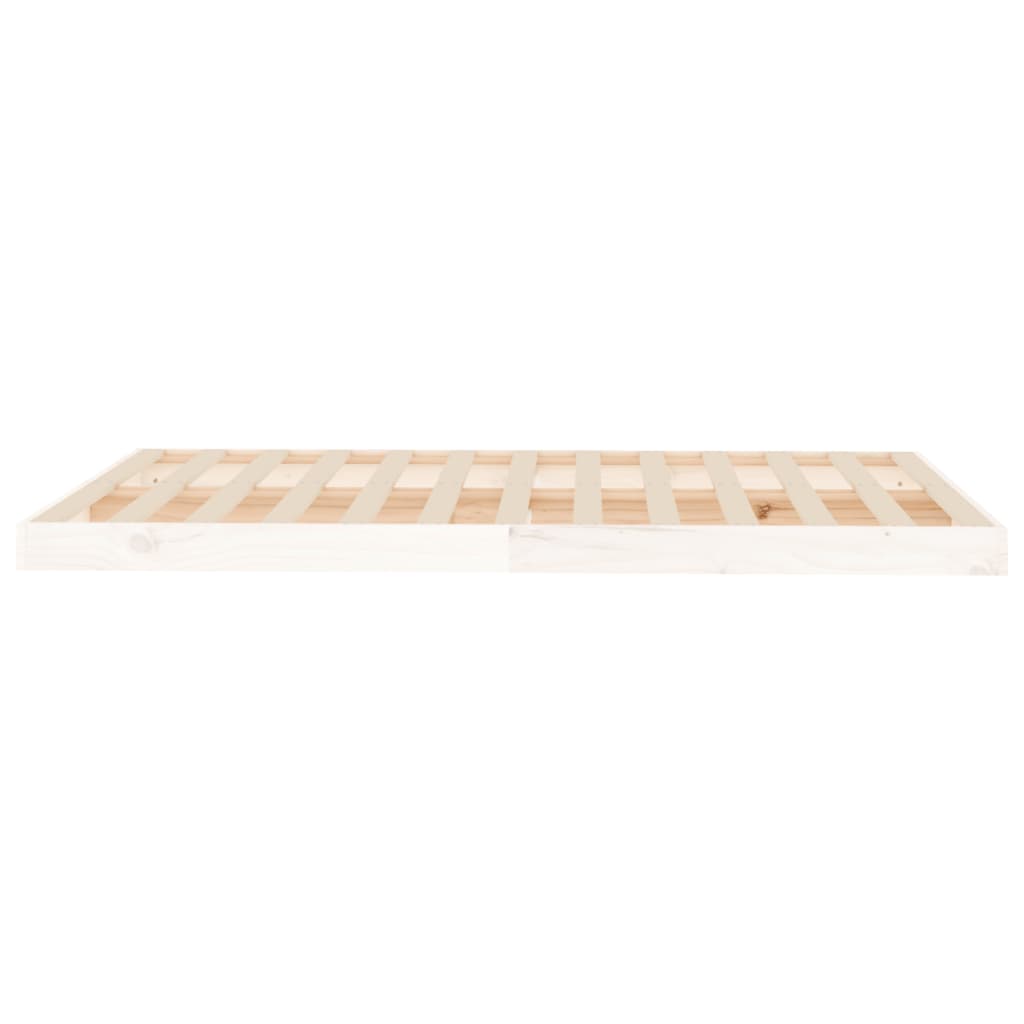 Giroletto Bianco 120x190cm Legno Massello Pino 4FT Small Double - homemem39