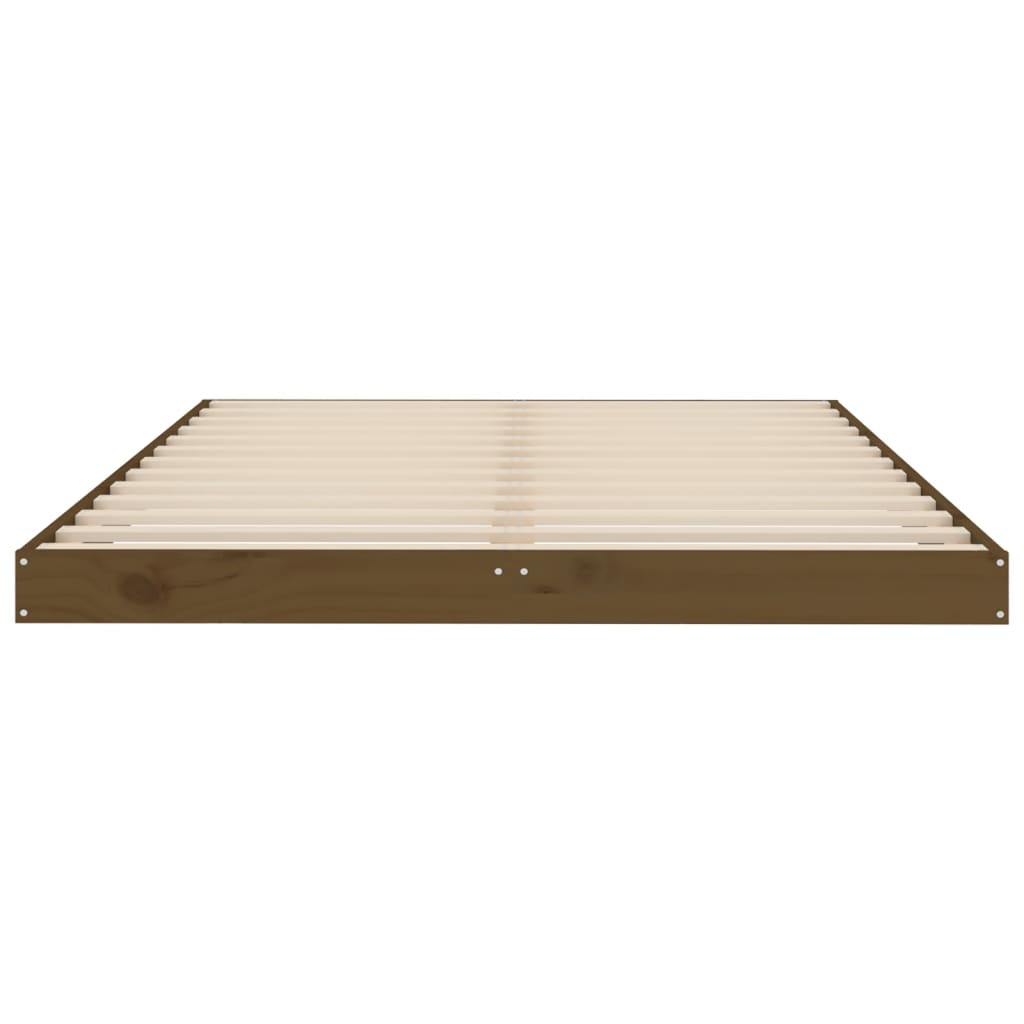 Giroletto Miele 120x190 cm Legno Massello Pino 4FT Small Double - homemem39