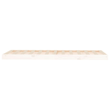 Giroletto Bianco 75x190cm Legno Massello Pino 2FT6 Small Single - homemem39