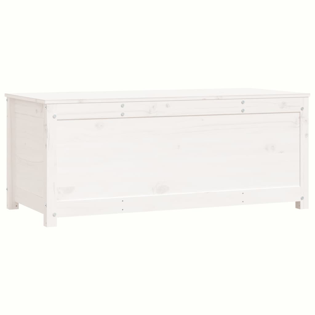 Contenitore Portaoggetti Bianco 110x50x45,5cm Massello di Pino - homemem39