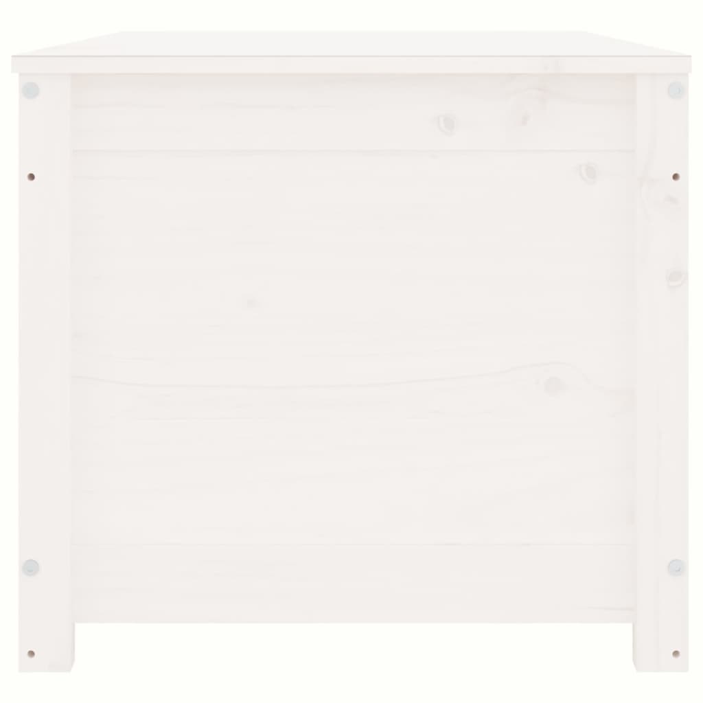 Contenitore Portaoggetti Bianco 110x50x45,5cm Massello di Pino - homemem39