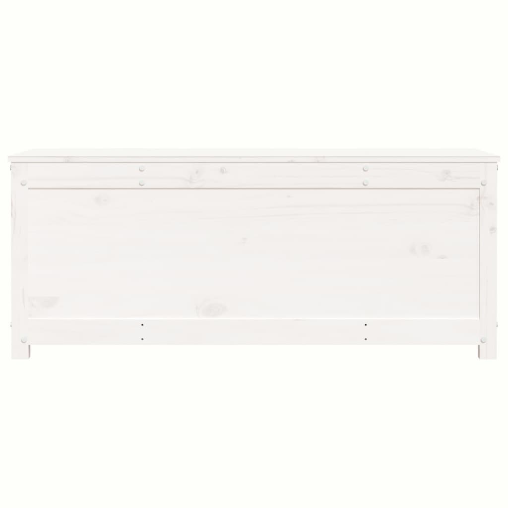 Contenitore Portaoggetti Bianco 110x50x45,5cm Massello di Pino - homemem39