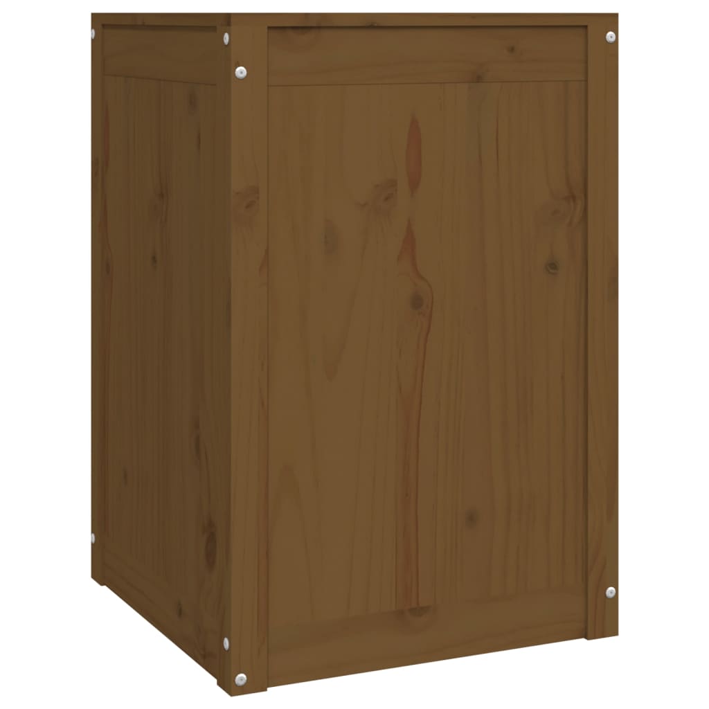 Contenitore per Bucato Miele 44x44x66 cm Legno Massello Pino - homemem39