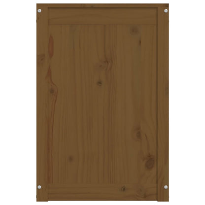 Contenitore per Bucato Miele 44x44x66 cm Legno Massello Pino - homemem39