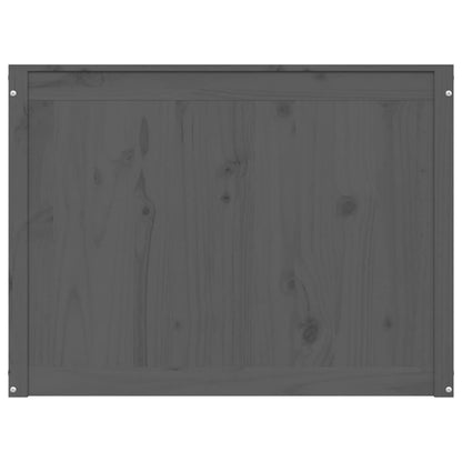 Contenitore per Bucato Grigio 88,5x44x66 cm Legno Massello Pino - homemem39