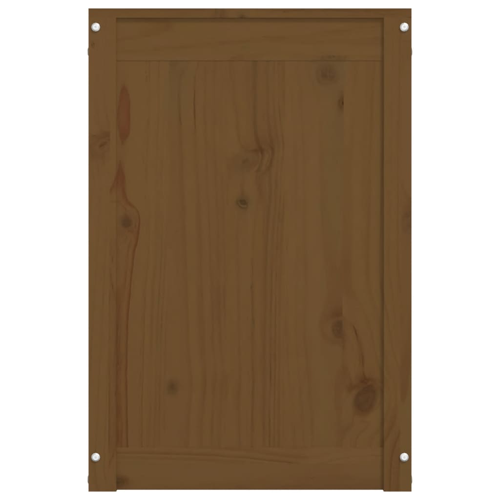 Contenitore per Bucato Miele 88,5x44x66 cm Legno Massello Pino - homemem39