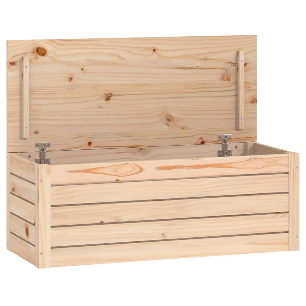 Contenitore Portaoggetti 89x36,5x33 cm Legno Massello Pino - homemem39