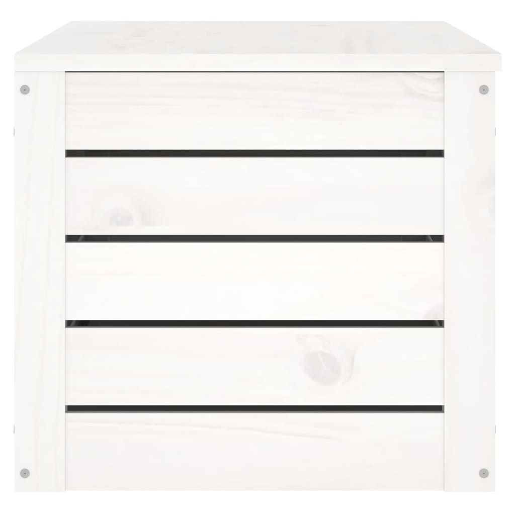 Contenitore Portaoggetti Bianco 89x36,5x33cm Massello di Pino - homemem39