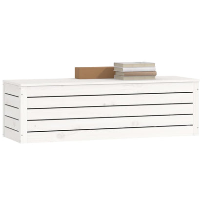 Contenitore Portaoggetti Bianco 109x36,5x33cm Massello di Pino - homemem39