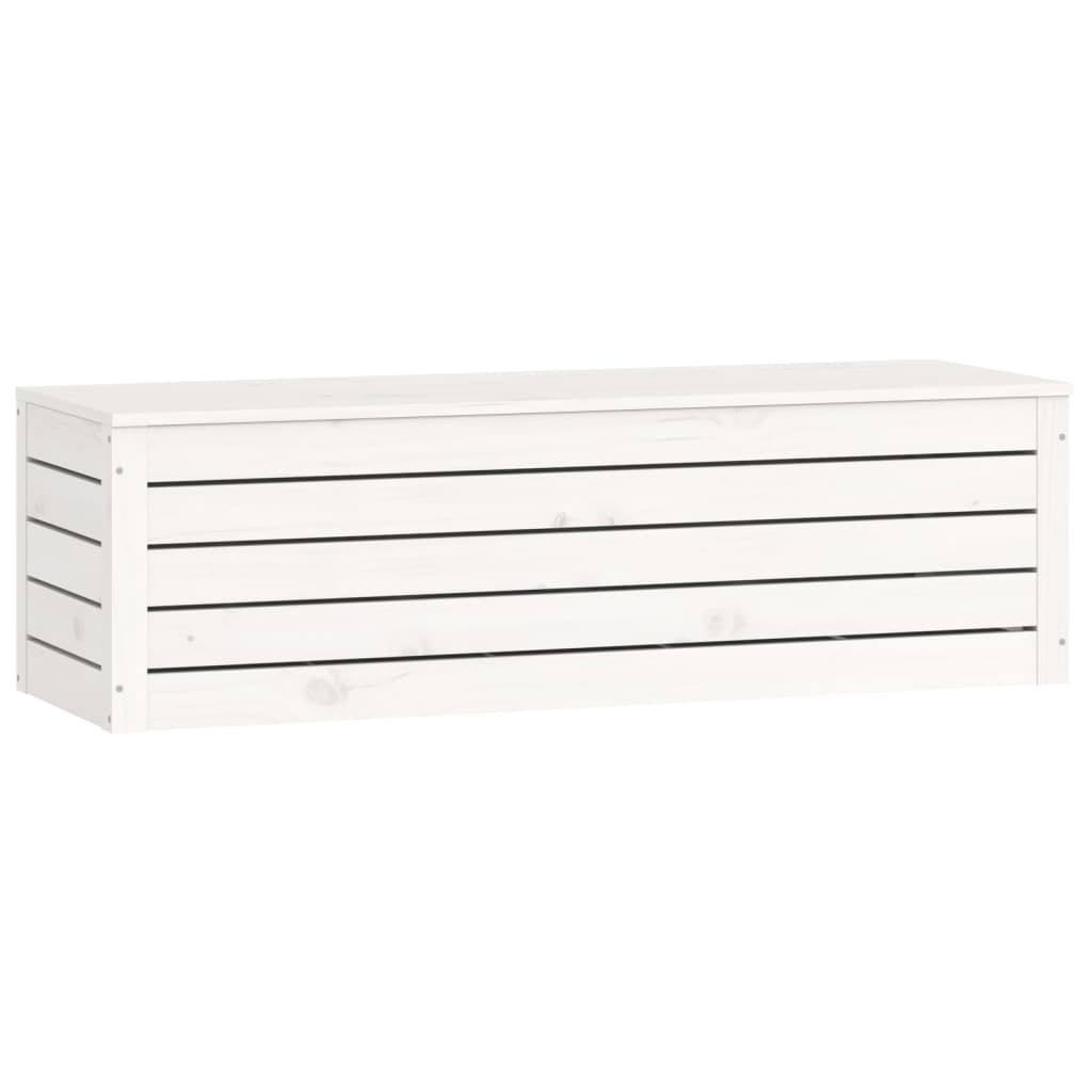 Contenitore Portaoggetti Bianco 109x36,5x33cm Massello di Pino - homemem39