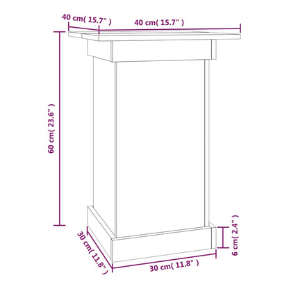 Portafiori marrone miele 40x40x60 cm in Legno Massello di Pino - homemem39