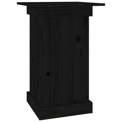 Portafiori Nero 40x40x60 cm in Legno Massello di Pino - homemem39