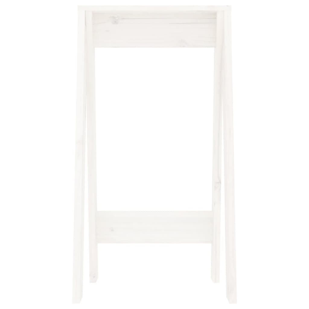 Sgabelli 2 pz Bianchi 40x40x75 cm in Legno Massello di Pino - homemem39