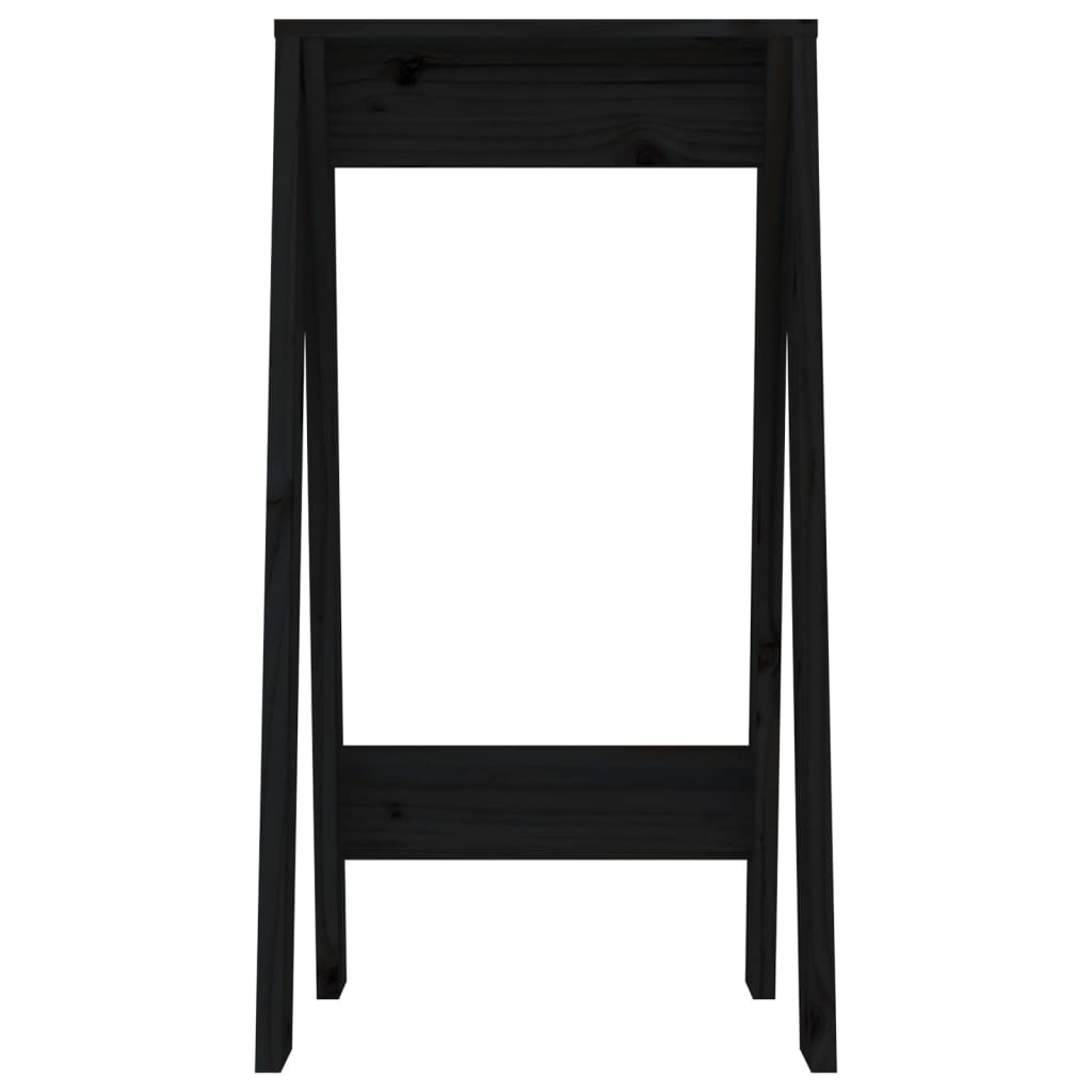 Sgabelli 2 pz Nero 40x40x75 cm in Legno Massello di Pino - homemem39