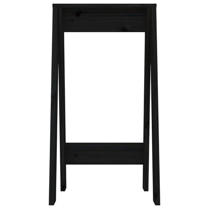 Sgabelli 2 pz Nero 40x40x75 cm in Legno Massello di Pino - homemem39