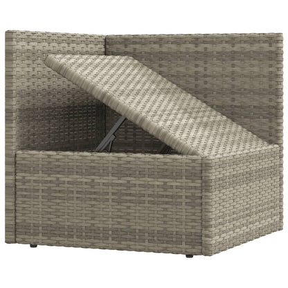 Set Divani da Giardino 5 pz con Cuscini in Polyrattan Grigio - homemem39