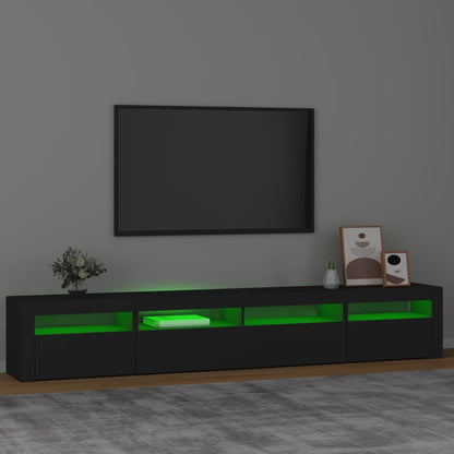 Mobile Porta TV con Luci LED Nero 240x35x40 cm - homemem39