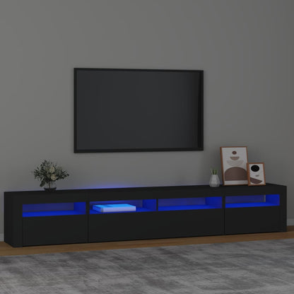 Mobile Porta TV con Luci LED Nero 240x35x40 cm - homemem39