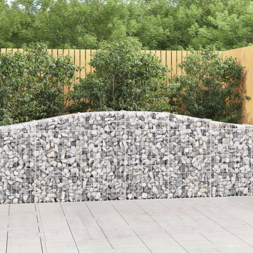 Cesto Gabbione ad Arco 400x30x80/100 cm Ferro Zincato - homemem39