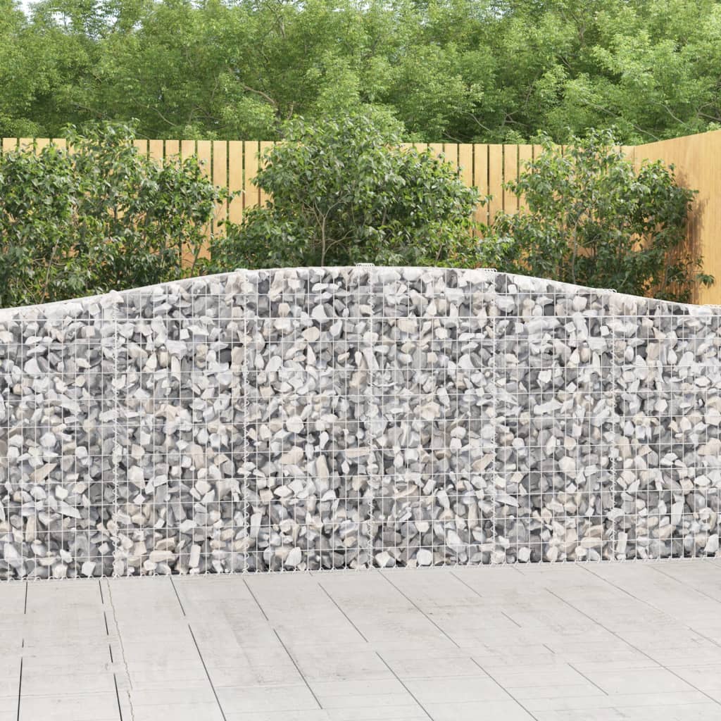 Cesto Gabbione ad Arco 400x30x100/120 cm Ferro Zincato - homemem39