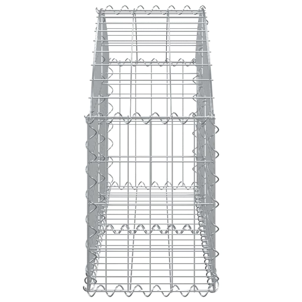 Cesto Gabbione ad Arco 100x30x40/60 cm Ferro Zincato - homemem39